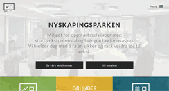 Desktop Screenshot of nyskapingsparken.no